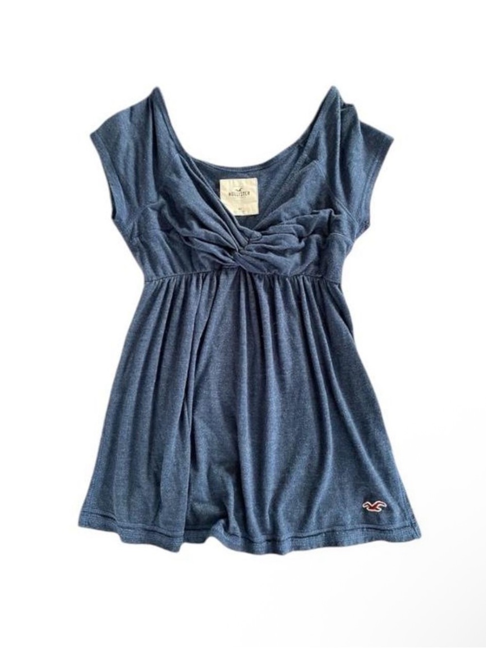 Hollister Blue Twist-Front Scoop Neck Top - Picture 4 of 4
